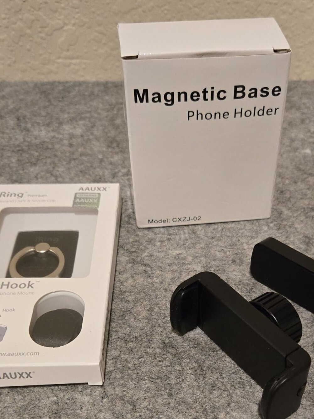 Universal Car Phone Mount & Grip Bundle AAUXX iRing hook NIB & Magnetic Base